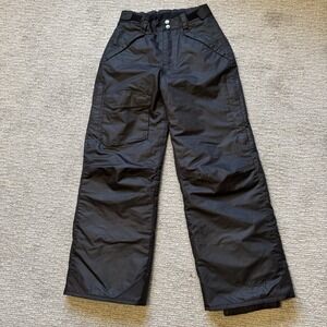 PULSE Youth Winter Snowboarding Ski Pants Size Youth (L)16/18 Black Cargo Pocket